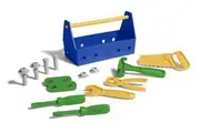 Green Toys Tool Set, Blue - 15 Piece Pretend Play, Motor Skills, Language Communication Kids Role Play Toy. No BPA, phthalates, PVC. Dishwasher Safe, Recycled Plastic, Made in USA.