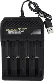 4 Bay Li Ion Battery Charger, 4 Bay Universal Battery Charger, Portable Battery Charger for Outdoor Trips and Emergency Backup at Home
