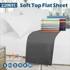 Elegant Comfort 2200TC Soft Top Flat Sheet King single/Double/Queen/King Bed