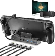 Steam Deck docking station, 5-in-1 Steam Deck dock with HDMI 2.0 4K