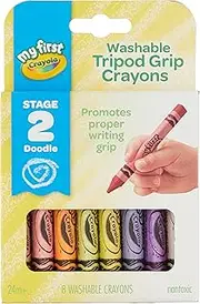 My First Crayola Washable Tripod Grip Crayons 8 Count
