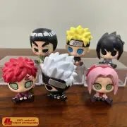Anime ninja Kakashi Sakura Uzumaki Lee Sasuke Gaara 6pcs Cute Figure Toy gift