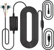 Dash Cam Hardwire Kit Mini USB Hard Wire Kit Fuse for Dashcam 12V-24V to 5V C...