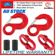 2PCS 3.15TSling Safety Chain Caravan Trailer Connector+Hook Hammerlock Kit