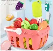Kids Toy Set – Play Food, Cutting Fruits & Veggies + Baby Fidget Spinner Rattle