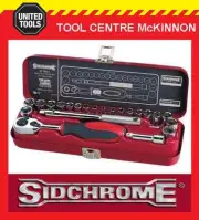 SIDCHROME SCMT12110 23pce METRIC & A/F 1/4” SOCKET SET