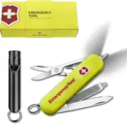 VICTORINOX Swiss Multi-Tool Knife Glow Handle 9-in-1 LED Pen Whistle EDC Compact