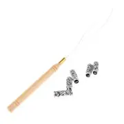 5Pcs Braid Beads Cuffs Hair Beard Decorations with Wire Hook