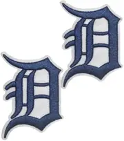 Iron on Patches Letter D Logo - Pack of 2 - Baseball Sports Team Patch for Jersey, Shirts, Jackets, Hat, Jeans, Bags (Size 3" x 3") (Classic D x 2 (3" x 3"))