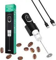 Milk Frother Coffee Mixer Handheld, Rechargeable Coffee Grinder, Frother Whisk,