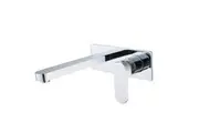 RIO round bath basin wall mixer with spout chrome
