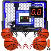 Indoor Basketball Hoop Toy for Kids - Mini Basketball Hoops with Scoreboard&4...