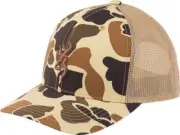 Browning Cupped Up Mesh Buckmark Logo Cap Flexfit 110 Snap Vintage Tan 308311121