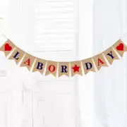 Labor Day Pull Flag Party Decorations for Office Letter Banner