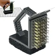 Grill Cleaning Brush - Grill Scraper for Outdoor - Copper Wire Scraper Tool with Right Angle for Outdoor Cooking Grilling Smoker Oven Fryer Griddle