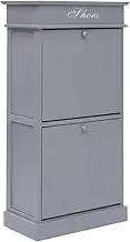 Shoe Cabinet Grey 50x28x98 cm Paulownia Wood,Shoe Racks & Organisers 9.3KG-284090