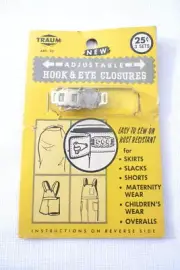 Vintage Traum ADJUSTABLE HOOK & EYE CLOSURES 7 Sets Easy to Sew On