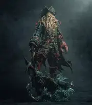 Davy Jones Statue 3D Printed Kit Unpainted/Unassembled