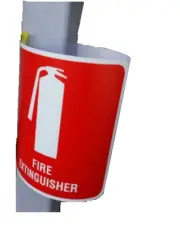 FIRE EXTINGUISHER Off Wall Poly / Polypropylene Durable Safety Sign 225x225mm