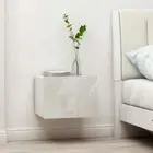 NNEVL Bedside Cabinets 2 pcs High Gloss White 40x30x30 cm Chipboard