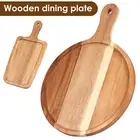Wood Cutting Board with Handle Portable Wooden Chopping Serving Pizza Paddle ྂ