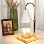 White Candle Warmer Lamp with Timer Dimmer, Electric Candle Lamp Warmer for B...