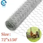 High Quality 2" Holes 72"×150' Galvanized Poultry Net Metal Fencing Chicken Wire
