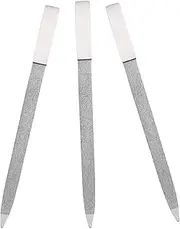 MOTHNUR 3pcs Stainless Steel Nail Files Durable Nail Trimmer Tools for Home Salon Use Double Sided Manicure Tool for Precision Filing and Shaping Fingernails Toenails