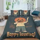 Bedding Suit Happy Halloween Comforter Cover Set Pumpkin Ghost Witch01