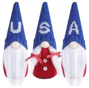 3pcs 4th Of July Gnome Doll Dwarf Dolls Patriotic Faceless USA Independence Day