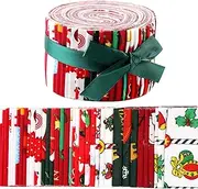 36 Patterns Jelly Roll Fabric, Roll Up Cotton Fabric Quilting Strips, Jelly Roll Fabric Strips for Quilting, Patchwork Craft Cotton Quilting Fabric, Fabric Jelly Rolls with Different Patterns