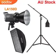 Godox LA150D LED Video Light 5600K+ 60*90cm Grid Softbox + Boom Arm Light Stand