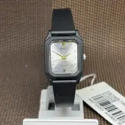 Casio LQ-142E-7A White Gold Analog Quartz Basic Black Resin Youth Ladies Watch