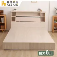 在飛比找momo購物網優惠-【ASSARI】本田房間組二件_床箱+6抽床底(雙大6尺)