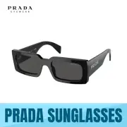 PRADA PR A07S - 1AB5S0 BLACK-DARK GREY WOMENS SUNGLASSES 52MM AUTHENTIC NEW