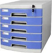 VUCICA File Drawer Desktop, Multi-Functional 3/4/5 Tier A4 File Cabinet, Security Lock and Label Index, Desk Organizer with Drawer. (Size : 5 Layers)