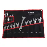 Sunex 9914A 14 Piece Angle Head SAE Wrench Set FULL POLISH CRV