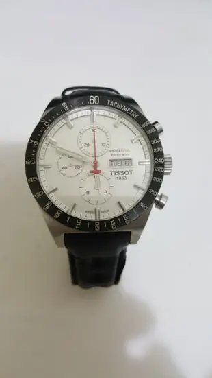 TISSOT PRS 516 三眼計時 機械錶 (黑帶) 45mm