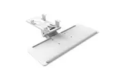 Loctek KT101 White Adjustable Keyboard Tray - Under Desk, Drawer, Tray Size