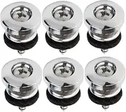 GREENADSCAPE 6pcs Guitar Strap Locks Buckle for Acoustic Electric Bass Smooth Surface Design Easy Installation Durable Electroplated Finish for Guitarists