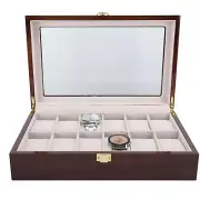 12 Grids Watch Display Box Organizer Watches Storage Organizer Wooden Box ▷