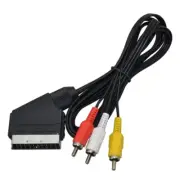 1.8m Scart to 3 RCA Male Cable Plug Composite Audio Video Cable for NES for