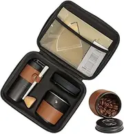 Camping Coffee Set, Travel Brewing Kit, Portable Grinder Equipment, Multi-Functional Bean Brewing Machine Supplies for Hiking, Outdoor Adventure, Backpacking Trips