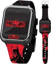 The Batman Kids Smartwatch – Interactive Touchscreen with Games, Camera, Calculator & Fitness Tracker – 10 Watch Faces & Wallpapers – Adjustable Fit for Wrist Sizes 5.5"-8", Black, 40mm, Smart Watch
