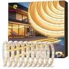 EMITEVER COB LED Strip Lights Waterproof IP67, 2700K Warm White Outdoor 24V D...