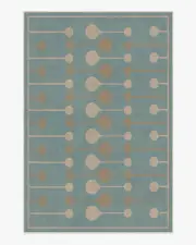200' x 290' | Machine Washable Runner Rug | Kid & Pet Friendly | Indoor Rug | Jonathan Adler Droplet Blue Rug | Ruggable