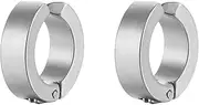 [Peasimy] Minimalist Titanium Steel Ear Clip Earrings for Men Hip Hop Punk Gothic Earrings Party Jewelry