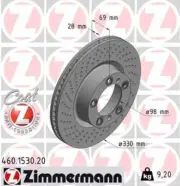 LORDCO - ZIMMERMAN 460153020 Disc Brake Rotor (for: Porsche)