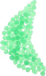 Kisangel Delicate Aquarium Stones 100pcs Compact Fish Tank Pebbles Glow Dark Decorations