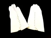 NEW VAN RALLTE LADIES WHITE NYLON DRESS GLOVES UNLINED SIZE 6.5